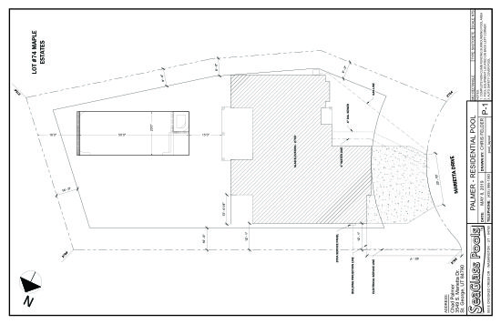St George Pools - Custom Pool Placement Plot Plan